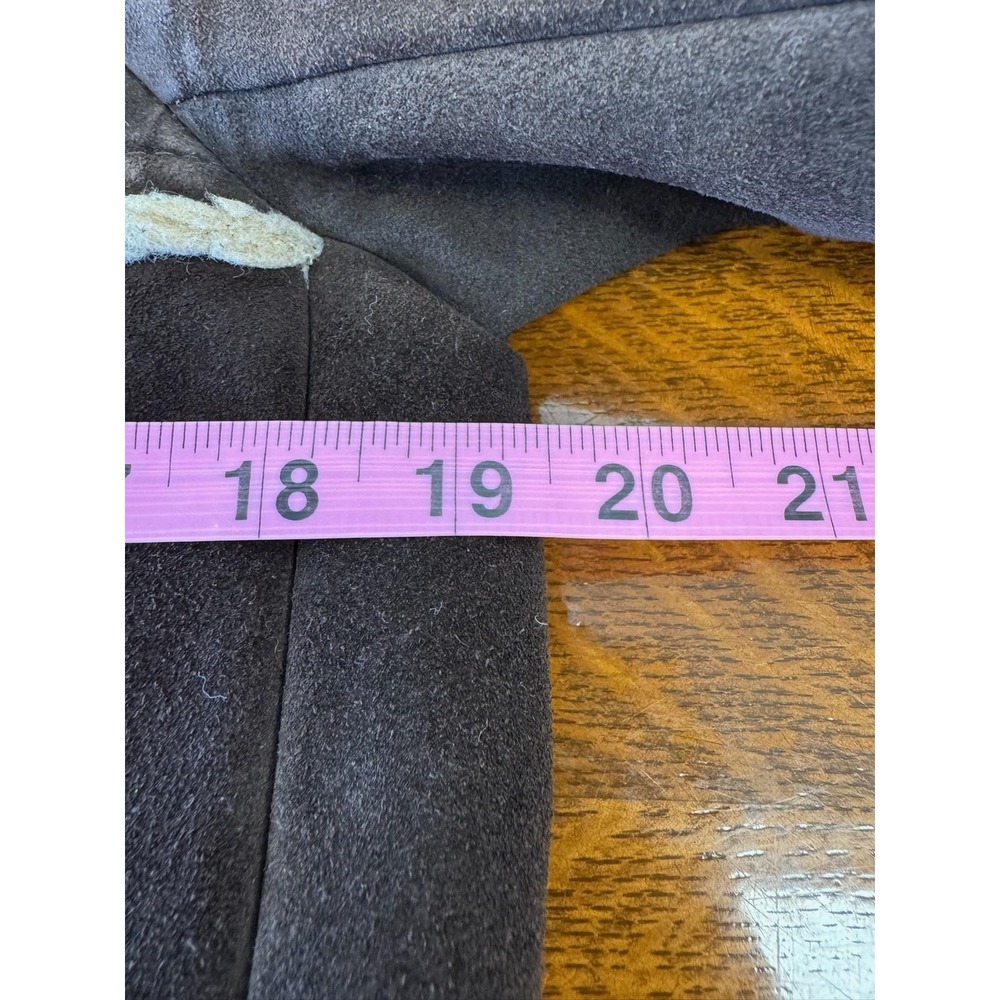 Vintage Abercrombie & Fitch Coat Womens‎ Medium Brown Suede Faux Shearling 70s - Picture 4 of 6